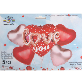 Фолиеви балони сърца Love от Торти Чочко