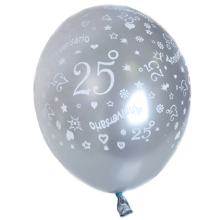 Балони за 25 годишен Юбилей Сребърни