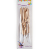 Свещи Златни къдрави парти /12бр./