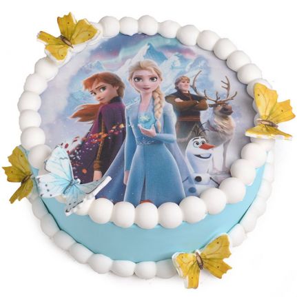 Детска торта Елза и Ана от Торти Чочко. Красив дизайн с картинка от филма Замръзналото кралство 2. Поръчай сега Онлайн получи я с доставка до адрес. Frozen