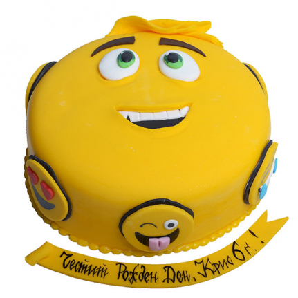 Торта на главния герой от любимото на много деца филмче Емоджи изработена от Торти Чочко. Зарадвайте вашия малчуган с тази торта за рождения ден.