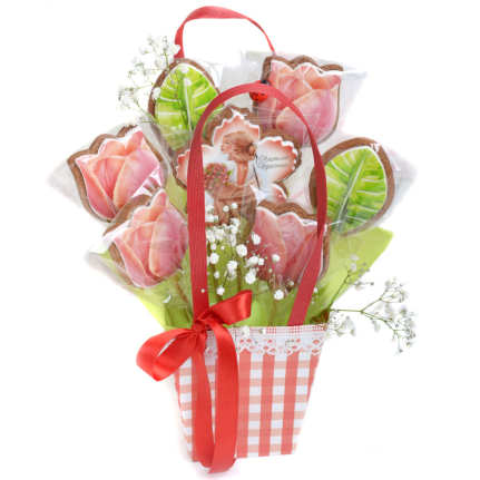 Чантичка с меденки цветя и поп кейк от Торти Чочко. Подарък за 8ми Март
