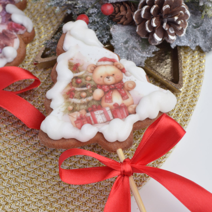 Коледна Меденка на клечка Мече