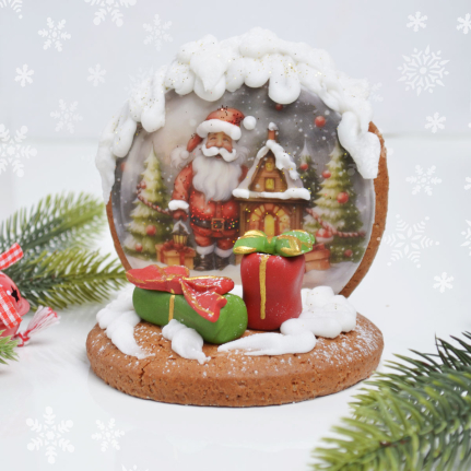 Коледно медено преспапие Торти Чочко. Коледна опаковка. Коледни подаръци. Коледна меденка Дядо Коледа