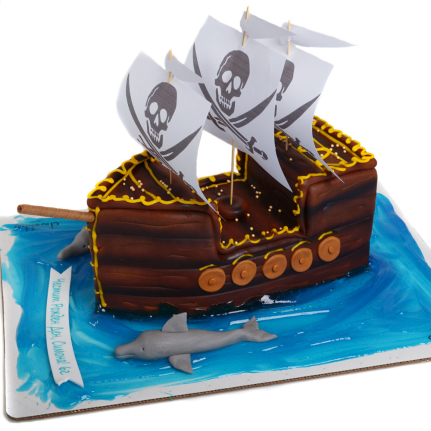 Триизмерна торта пиратски кораб от Тортри Чочко