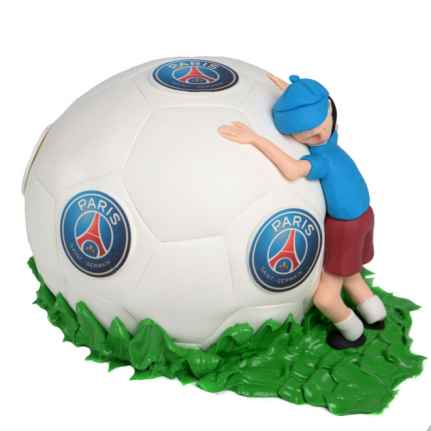 3Д торта футболна топка с футболист от Торти Чочко
